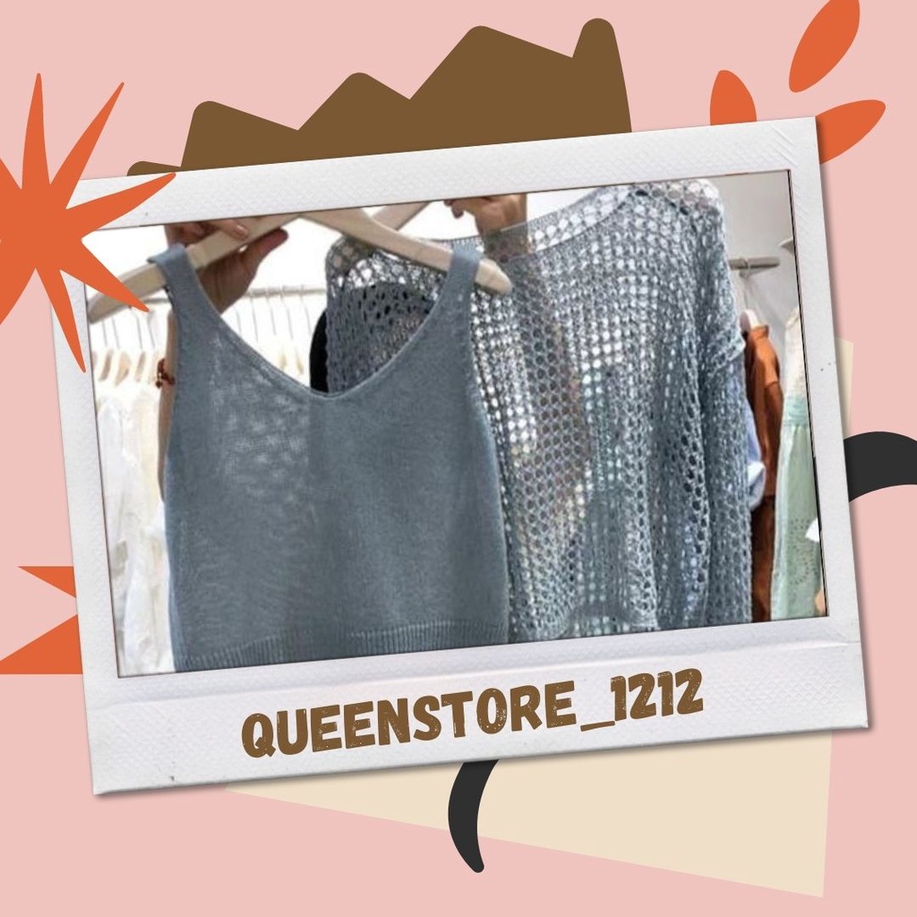 Mango Rajut Jumbo baju atasan jumbo rajut premium import bigsize baju jumbo wanita/Grey H6B2