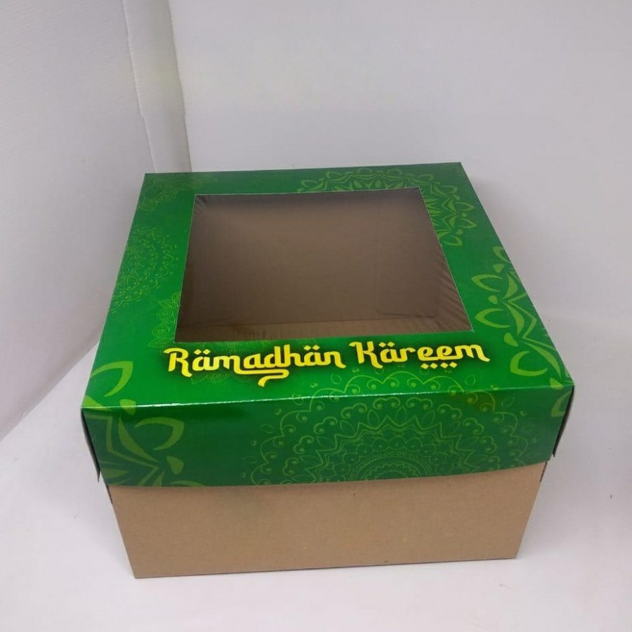 

Dus Mika Kue Lebaran Cake Box Mika Hampers Hari Raya Idul Fitri Dus Pudding Lebaran Box Kue Tart Ukuran 25x25 cm