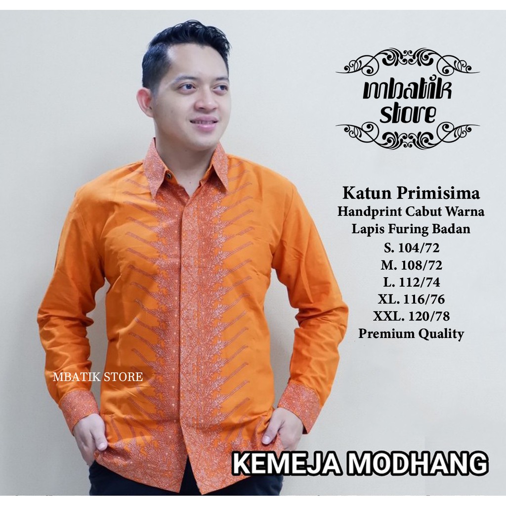 Modhang Sunkist Kemeja Batik Pria Panjang Full Furing by Dewo