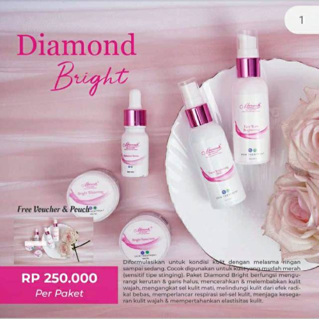 SKINCARE MARWAH AMAN HALAL DAN BPOM  PAKET BRIGHT