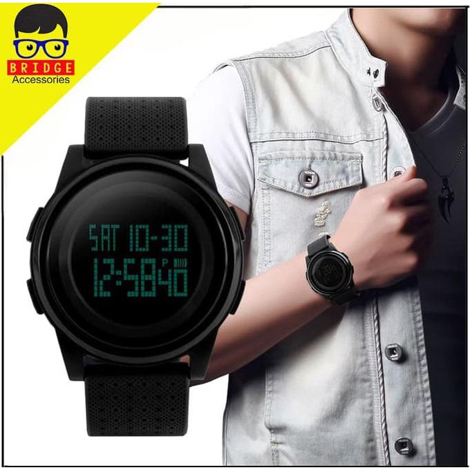 Jam Tangan Pria / Skmei Original / Skmei 1206 / Casio Skmei - Murah - Hitam