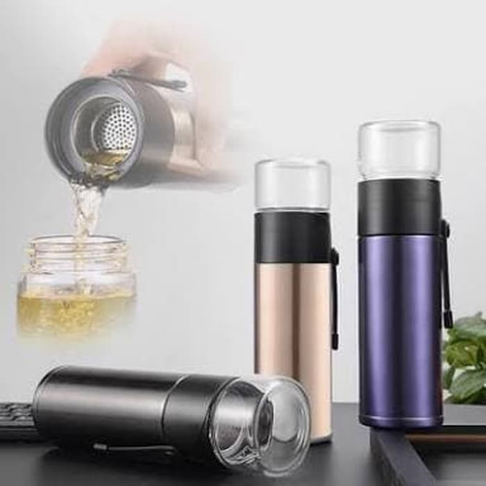 Botol Termos Teh / infused tea Bottle /Portable Thermos Tea Cup 500ml