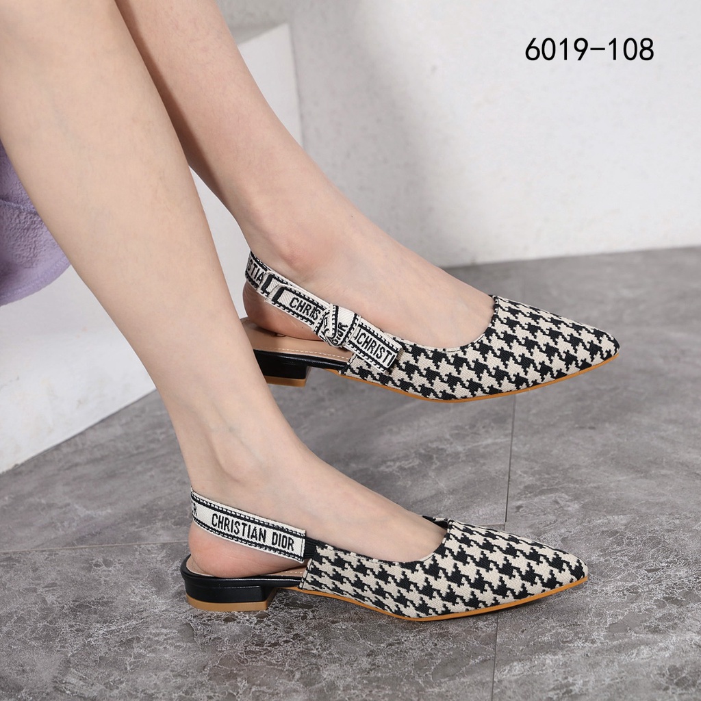 CD Houndstooth Slingback Ballerina Flats 6019-108