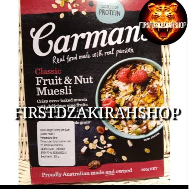 

Carman's classic fruit&nut muesli 500gr