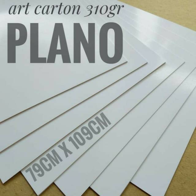 

( 5 Lembar ) Kertas Art Carton 310 Gsm / Karton Glossy Uk Plano / 79cm X 109cm