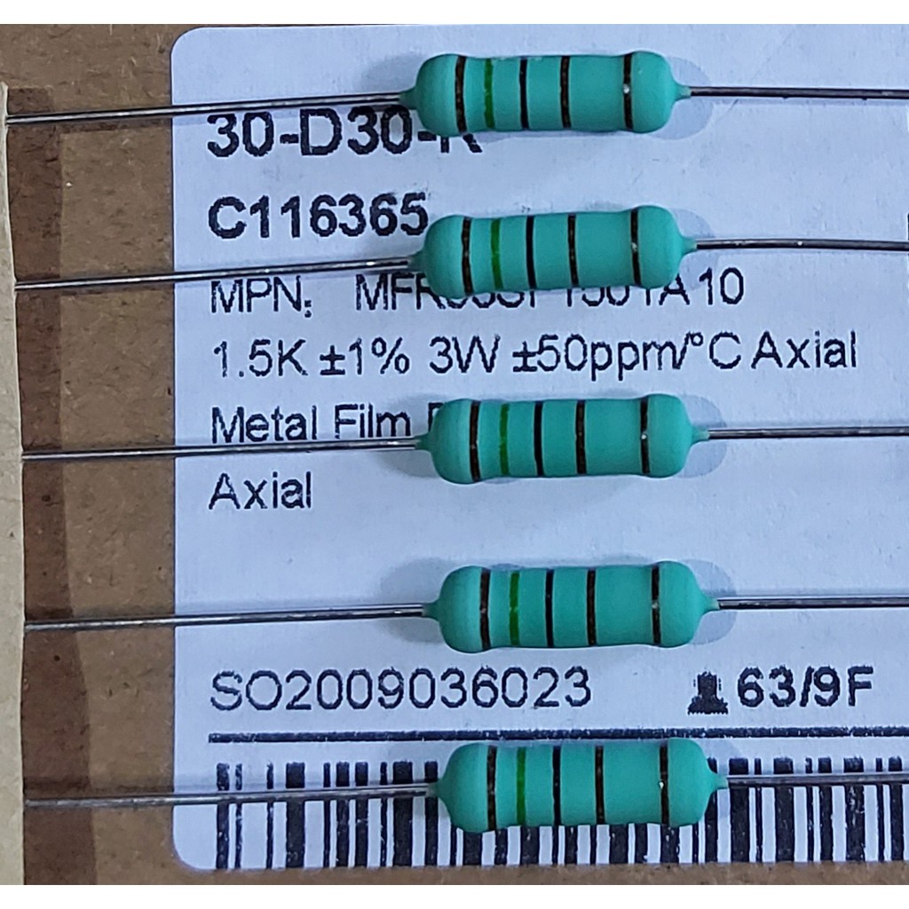 Resistor 1K5 1.5K 1% 3W Metal film