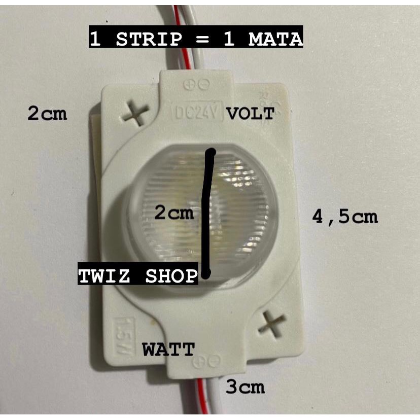 Lampu LED Modul 1.5 Watt 24 Volt / LED Module 1 Mata Jumbo 1.5W 24V