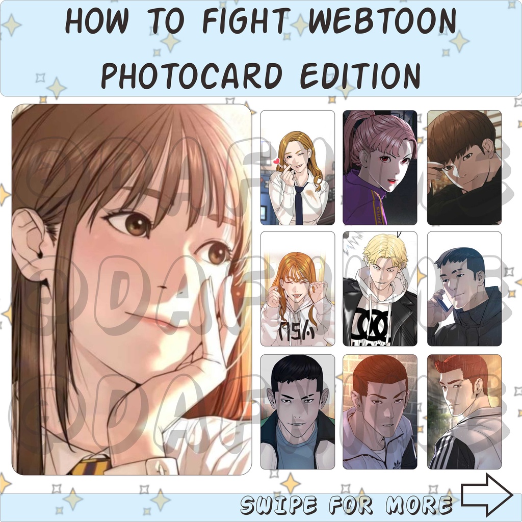 HOW TO FIGHT WEBTOON PHOTOCARD ANIME