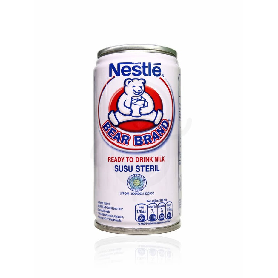 Nestle Bear Brand Susu Steril Susu Beruang 189ML | Shopee