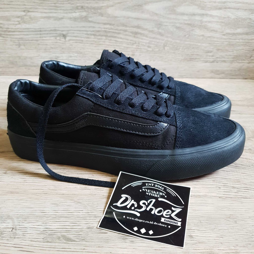  Sepatu  Vans  Old Skool All Black  Full Black  Classic dr 