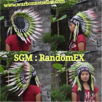 TOPI INDIAN - INDIAN HEADDRESS SMALL ANGSA MONTE PUTIH TUTUL PINKY BLUR