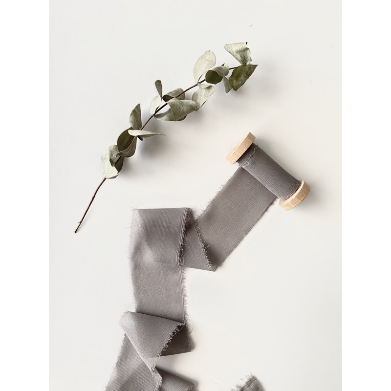 

Ribbon in Violet Grey - wedding ribbon / calligraphy ribbon / vows ribbon / pita buket / styling