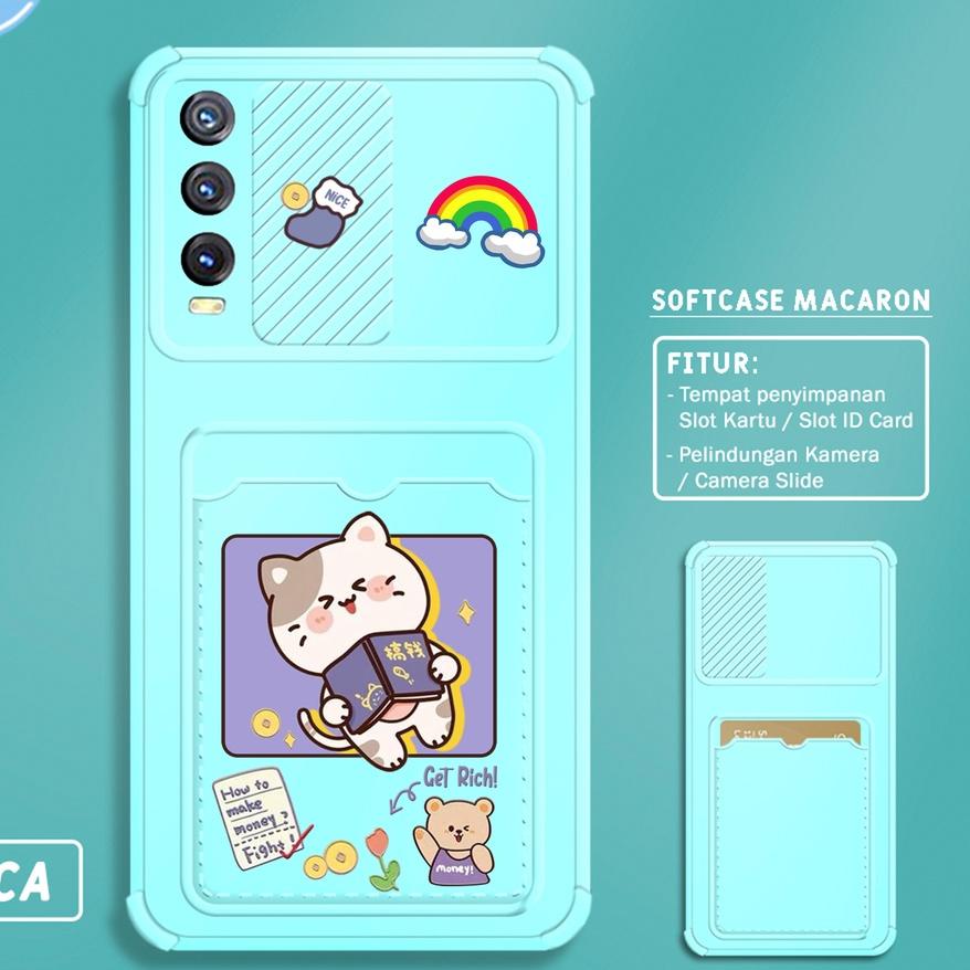 케 Softcase Slide Card VIVO Y20 Y12S Y20SG Y20S Y15 Y12 Y17 MOTIF SS69 CASING HP PELINDUNG KAMERA Tre