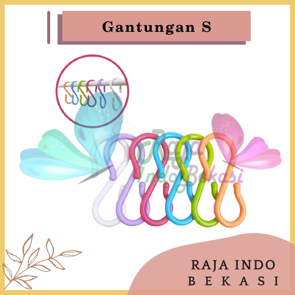 Rajaindobekasi Hook S Gantungan Serbaguna Cantolan Pot Dinding Tembok Pot Gantung Pagar Bunga Tanaman Hias Kuat Bagus Hanger Pengait Sling - Bukan Gantungan Cantolan Besi Kawat