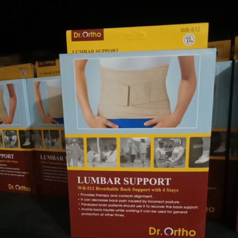 DR.ORTHO WB-512 Breathable Back / Lumbar Support with 4 Satu - Korset Lumbar