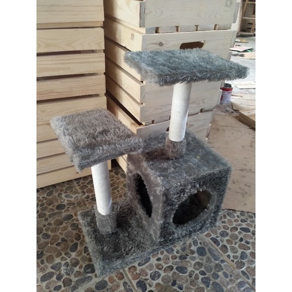 cat tree cat condo rumah kucing garukan kucing panjatan pet scratching home cat