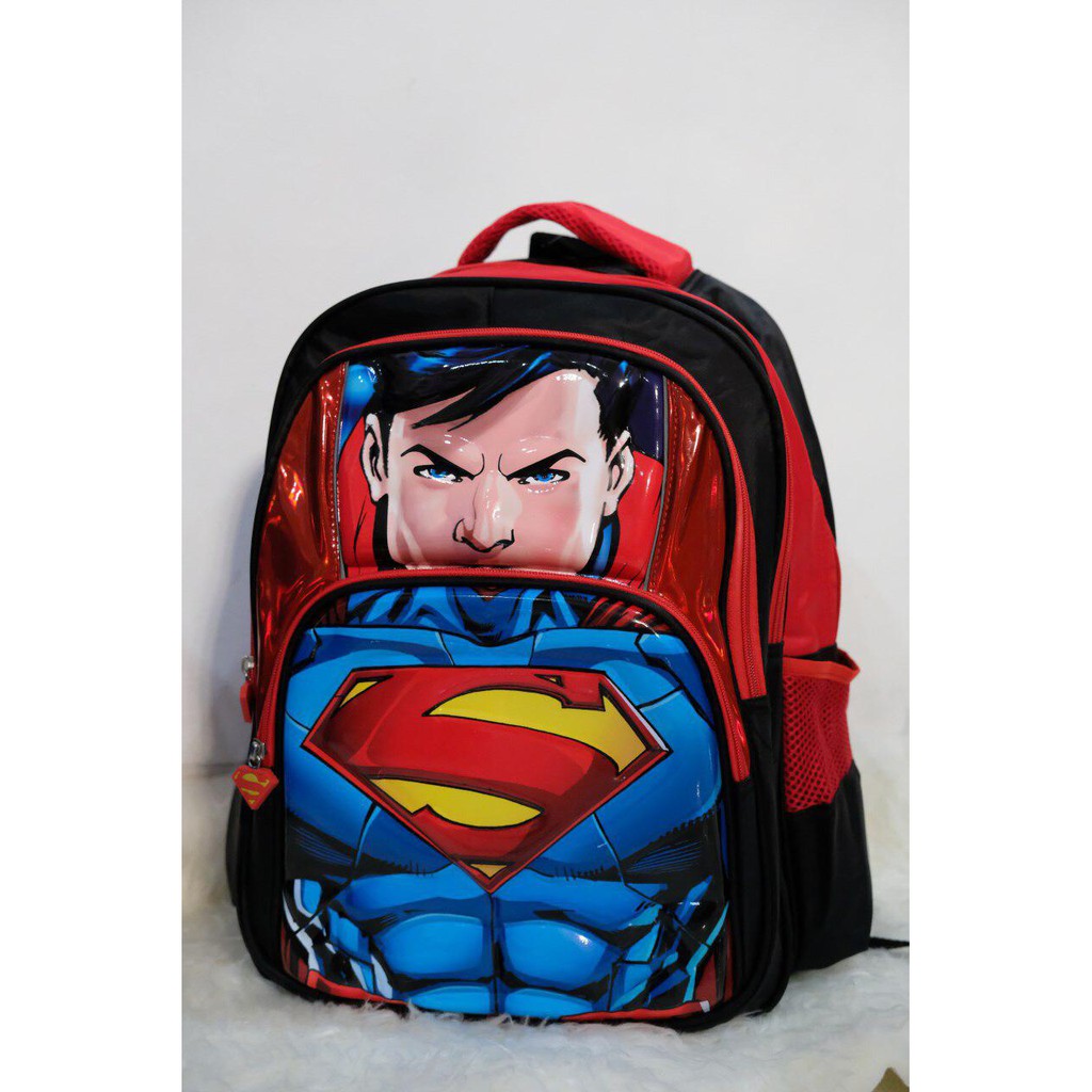 tas sekolah anak 3D SD super hero import