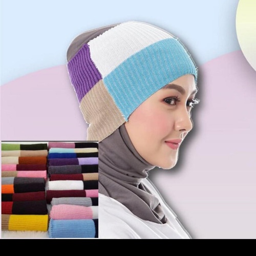 Bandana Rajut 4 Warna 4in1 Ciput Rajut Inner Rajut