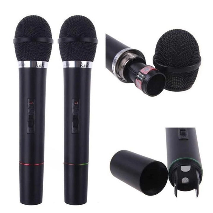 Microphone Dinamic Wireless Karaoke Record No Noise - WM-306 - Black