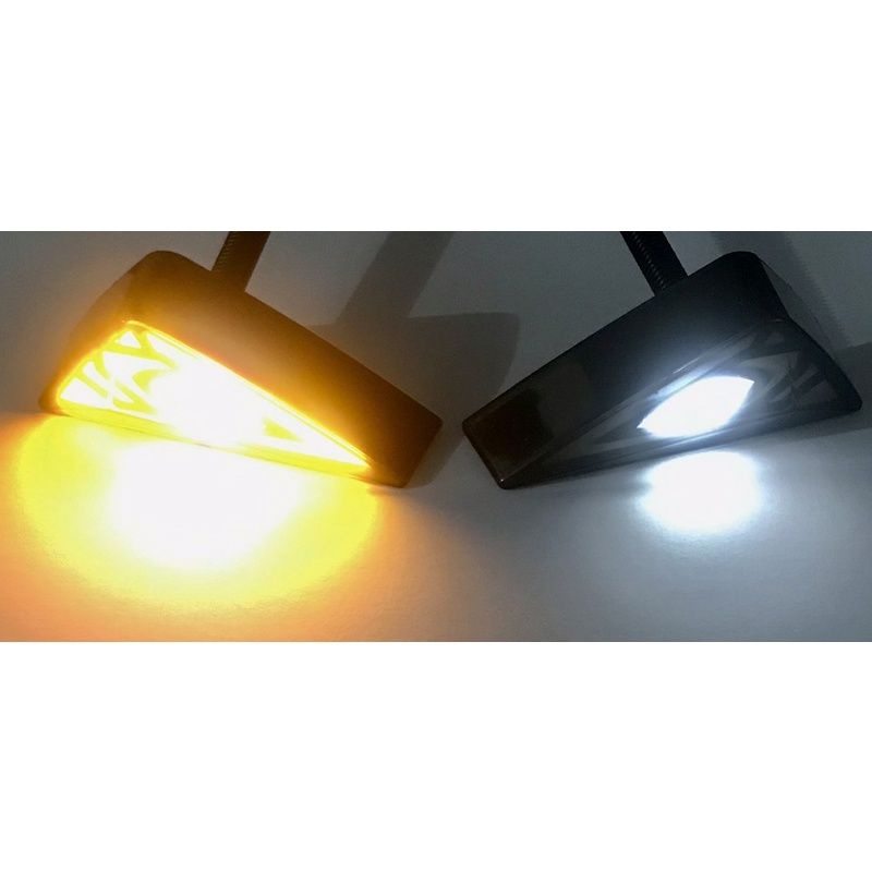 Sein Tempel LED Lampu Sen Tempel Segitiga Tebal 2 Mode Buat Gsx/R15 V2 V3/Cbr150r/Ninja250 Karbu/R25