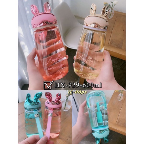 BOTOL MINUM BENING TANDUK BUNNY 600ML