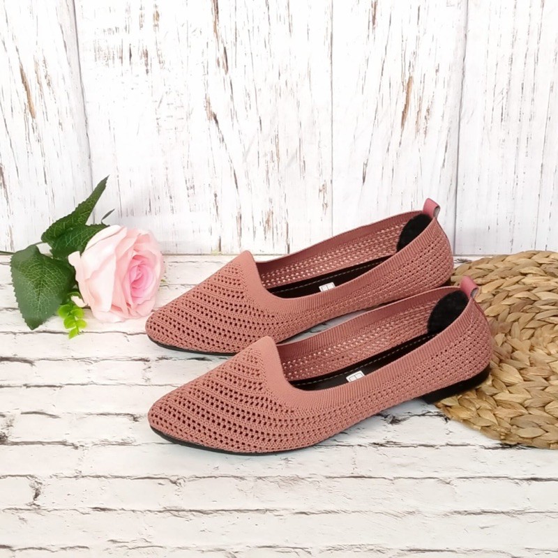 Kayzineva | CC08 Sepatu Wanita Rajut / Flat Shoes Wanita Terlaris / Sepatu Wanita Kekinian / Sepatu Wanita Terbaru