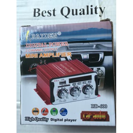 MINI AMPLIFIER DIGITAL POWER USB SD MP3 MERK RAYDEN TYPE RD 600