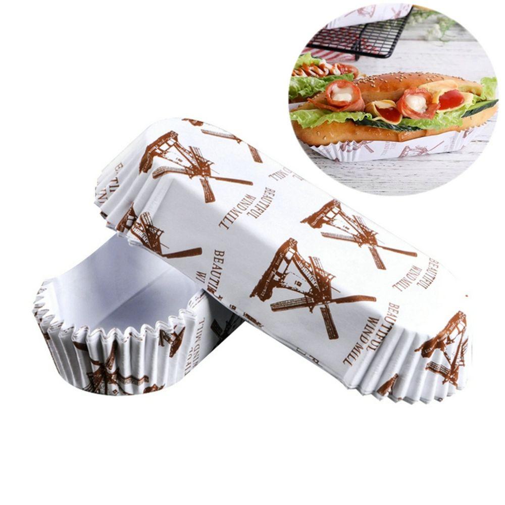 Nickolas1 Paper Baking Cups 100Pcs Alat Kue Gadget Dapur Praktis Untuk Perayaan Pernikahan Hamburger Tray Bakeware