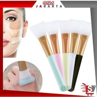 Image of OSM JKT K710 Kuas Masker Wajah Silikon / Silicone Facial Mud Mask Brush / Spatula