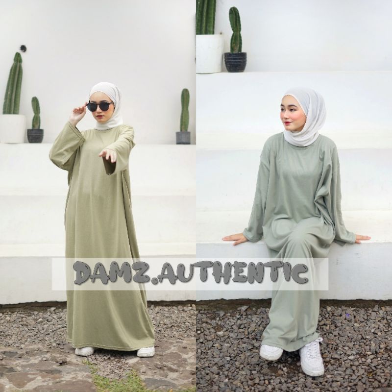 Long Dress Oversize (Jumbo) Greentea & Sage Green