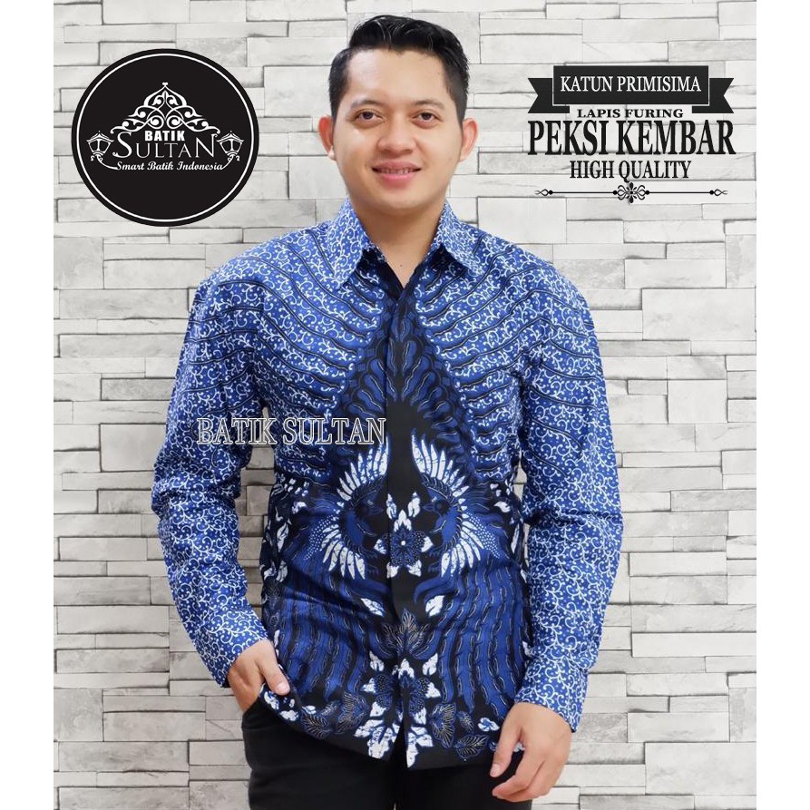 Peksi Kembar Kemeja Batik Pria Panjang Full Furing by Batik Sultan