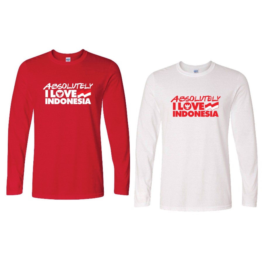 Kaos indonesia absolutely i love indonesia lengan panjang