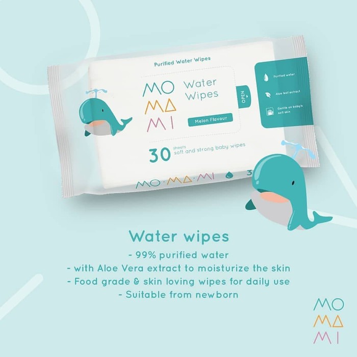 MOMAMI WATER WIPES 30S / TISU BASAH BAYI