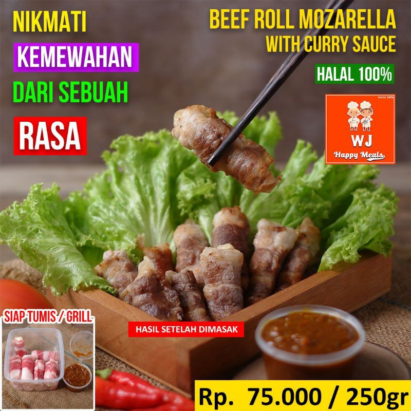 

beef roll dengan keju mozarela