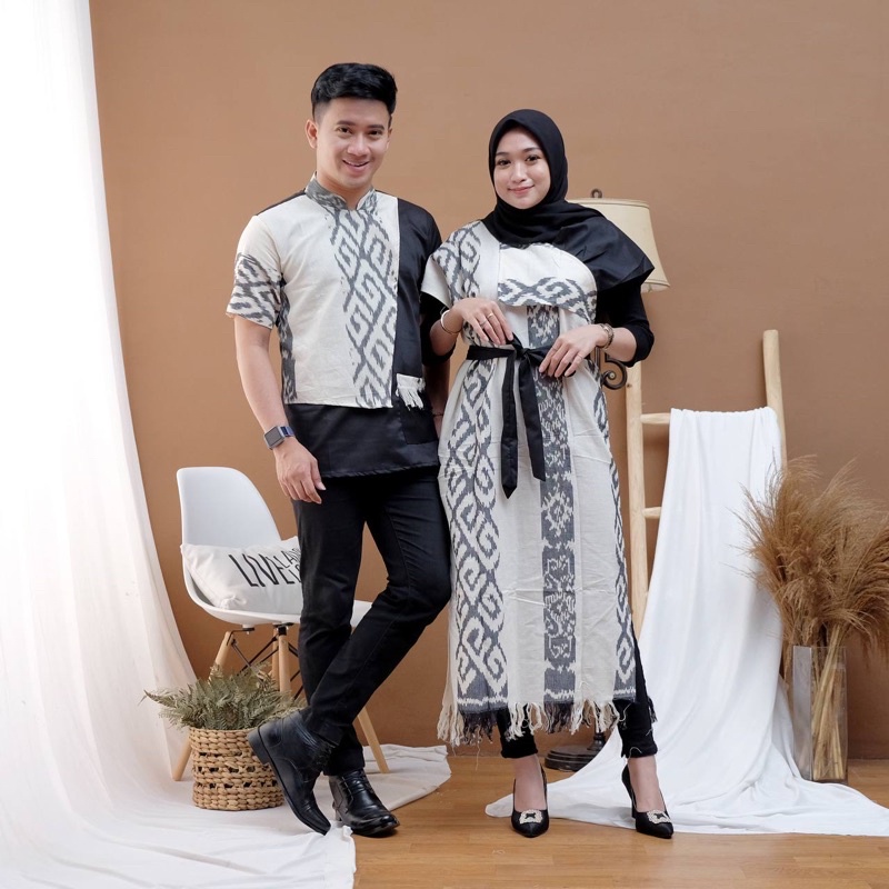 COUPLE TENUN AURORA IVORY PUTIH DEBBY STORE PEKALONGAN