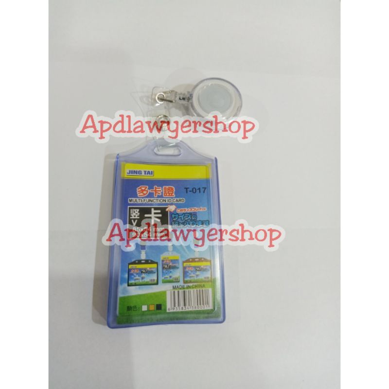 

YOYO ID CARD BENING / TRANSPARANT PLUS CARD HOLDER CASE TRANSPARANT BAHAN KARET 2 SISI PORTRAIT