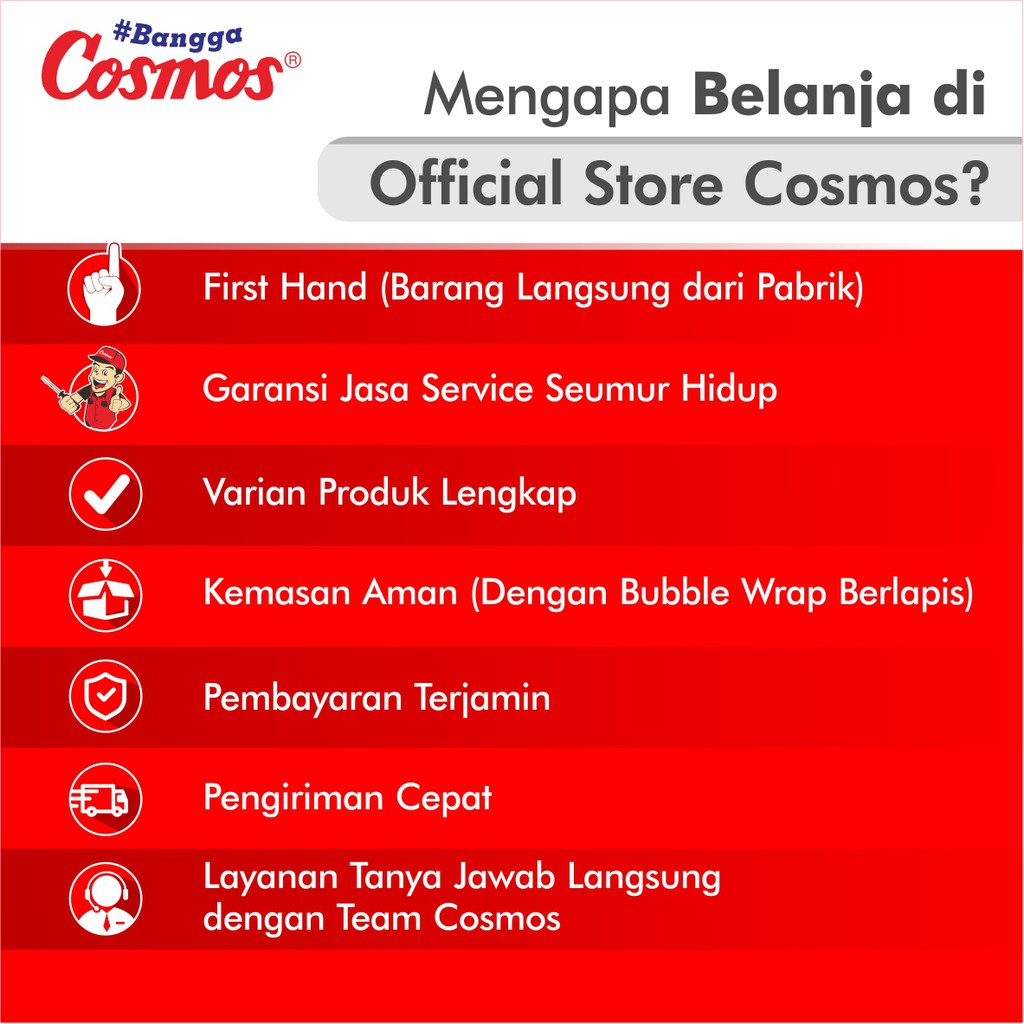 COSMOS Kipas angin duduk desk fan 12 inch LDA cosmos