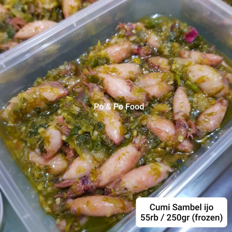 

Cumi Sambel Ijo 250gr Frozen | Sambal Hijau | Cumi Cabe Hijau| Cumi asin | baby cumi Lauk frozen food praktis tinggal dipanaskan kembali | Sayur masakan rumahan home made sambal basah Ready to eat makanan siap saji instant food murah enak lezat seafood