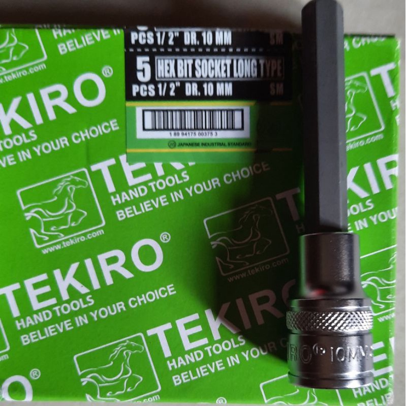 kunci Sock L / Hex Bit Socket L 1/2 10 x 100mm Tekiro