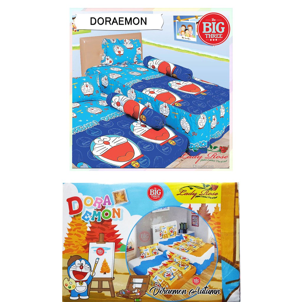 Sprei LADY ROSE SORONG DUO 2in1 120x200 motif HELLO KITTY DANIEL PINK D*raemon L*L Royal Princes  - Single 120 LADYROSE SP