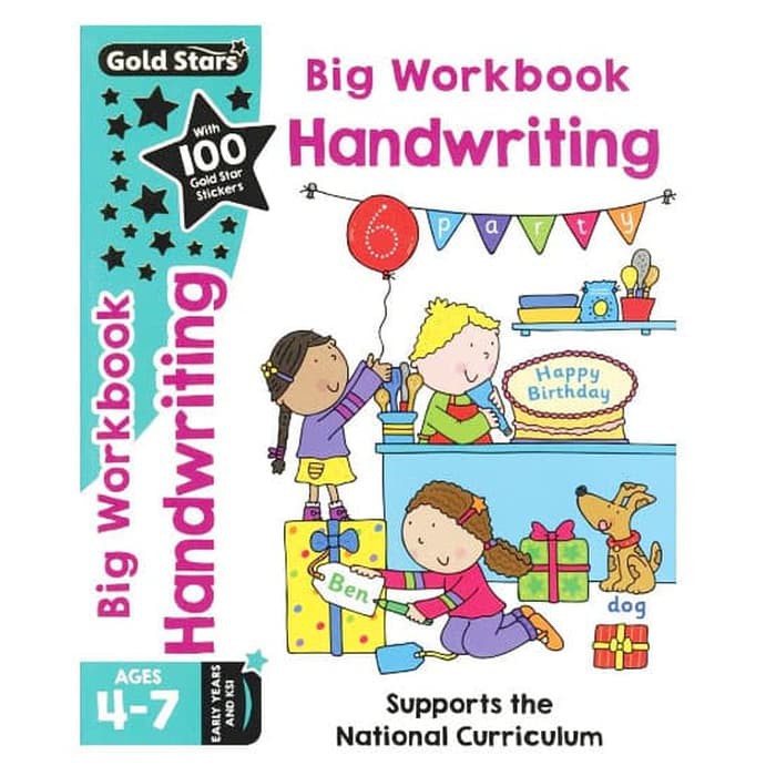 

Gold Stars Big Workbook Handwriting with 100 Gold Star Stickers (Ages