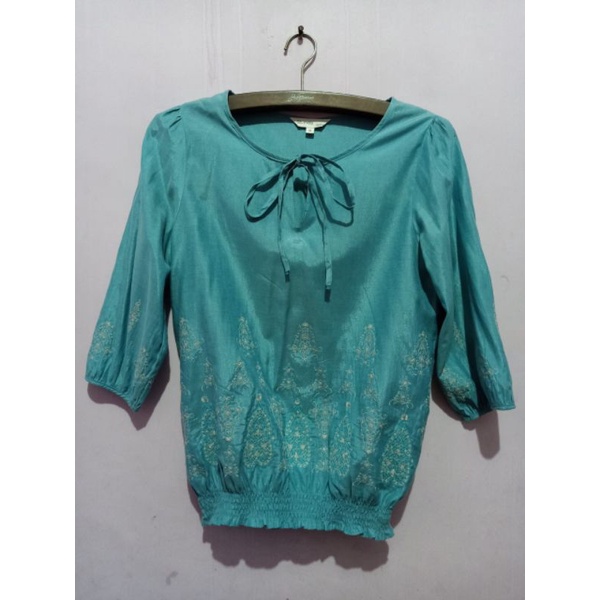 Blouse hijau_Preloved