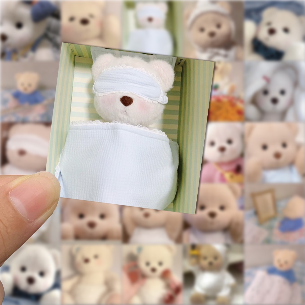 50pcs Stiker Motif Boneka TeddyTales Lucu Anti Air Untuk Dekorasi Komputer