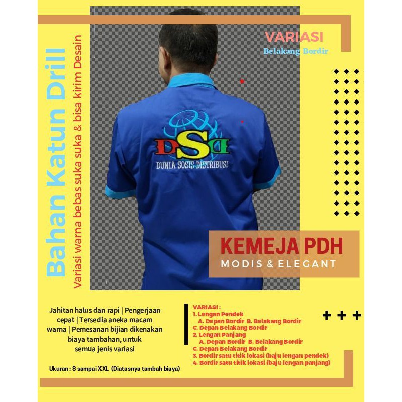 Custom Kemeja dan PDH Murah Minimal Pemesanan 12 pcs