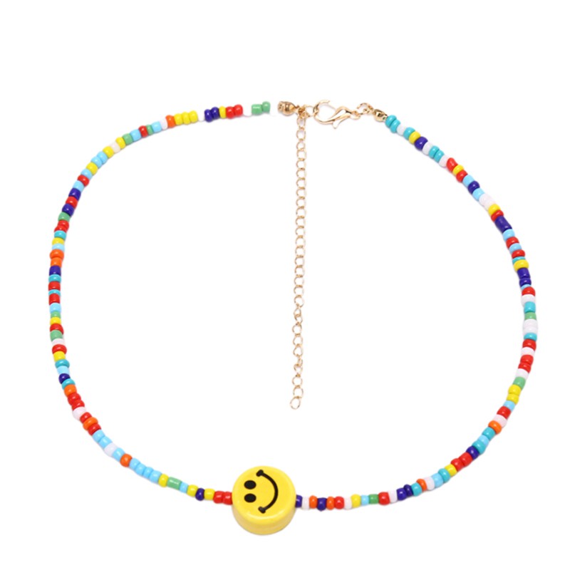 Hbid Kalung Choker Gaya Bohemia Dengan Manik-Manik Warna-Warni Untuk Wanita