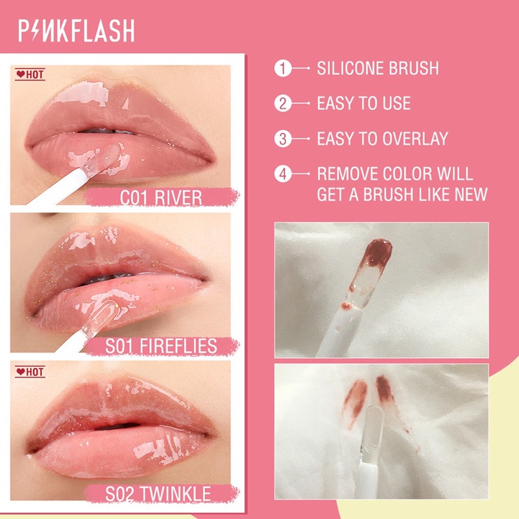 ❤ BELIA ❤ PINKFLASH Lasting Glossy Lipgloss | Lip Gloss | Pink Flash | BPOM PF-L02