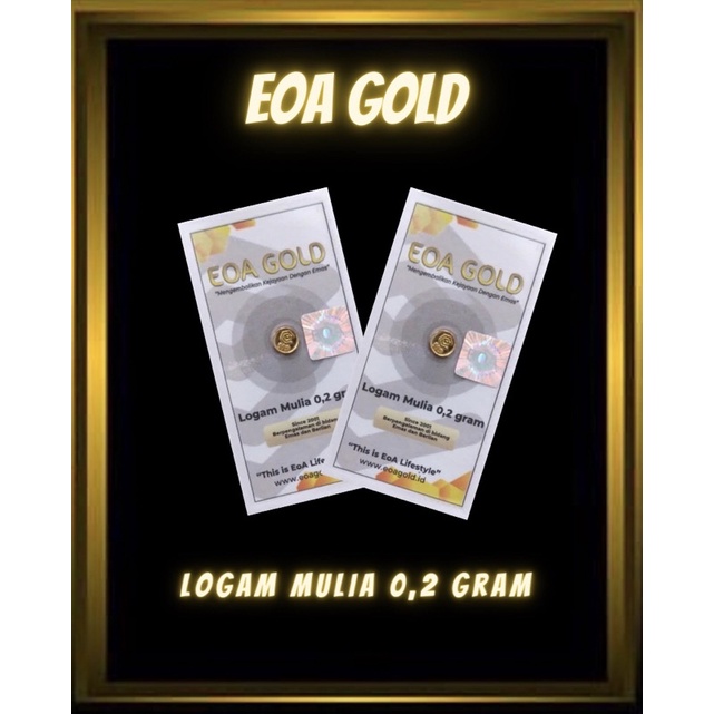 lgam mulia eoa gold 0,2 gram mini gold baby gold emas milenial