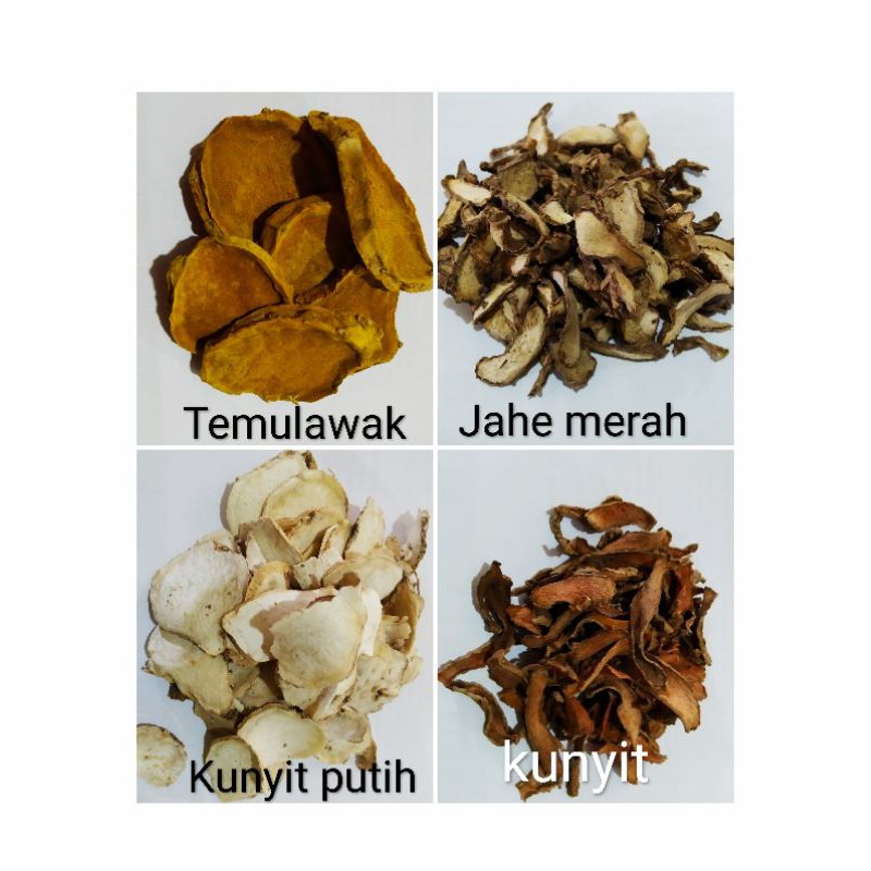 

temulawak/jahe merah/kunyit putih/kunyit iris kering