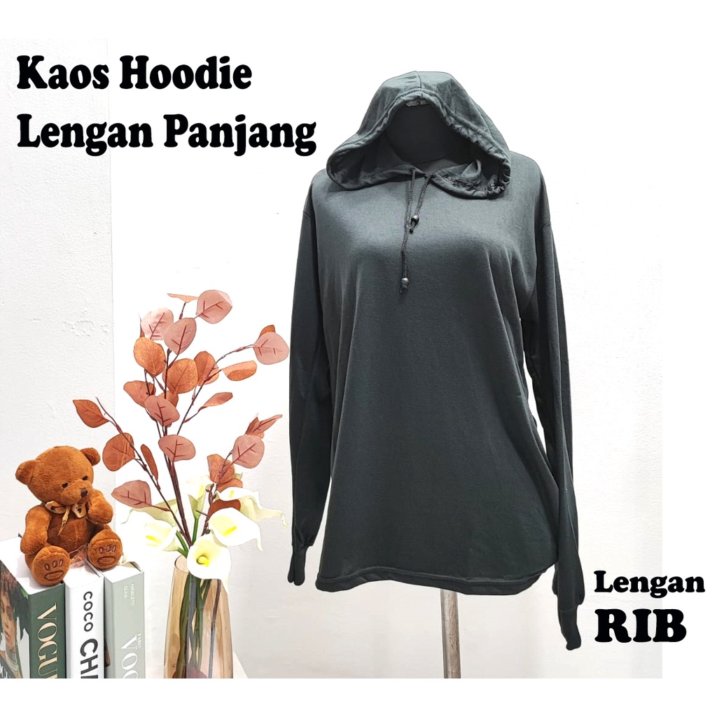 Kaos Hoodie Lengan Panjang RIB