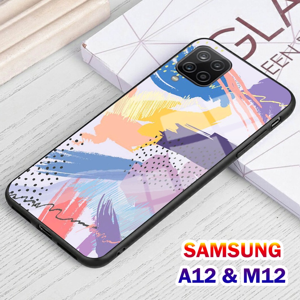 Softcase Glass Kaca SAMSUNG A12 , M12 - Casing HP SAMSUNG A12 , M12 [ S45 ].